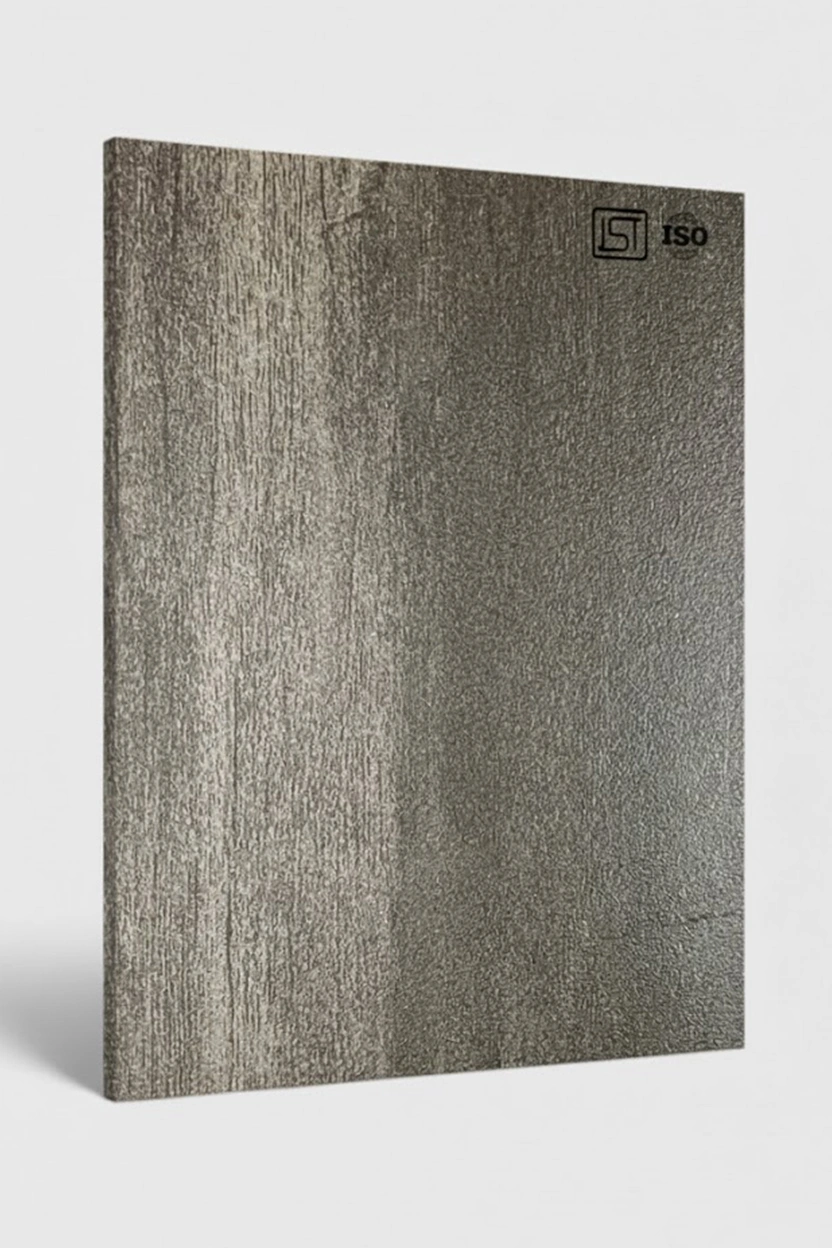 7117 SF | Grey Catic Sile, Espresso Brown Suede Finish Wooden Decorative Laminate