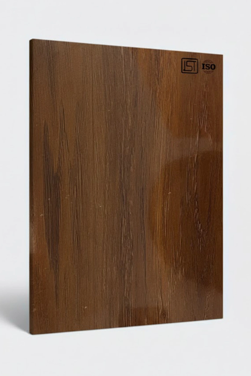 7133 SG | Teak Midnight Wood, GoldenTeak High Gloss Finish Wooden Decorative Laminate
