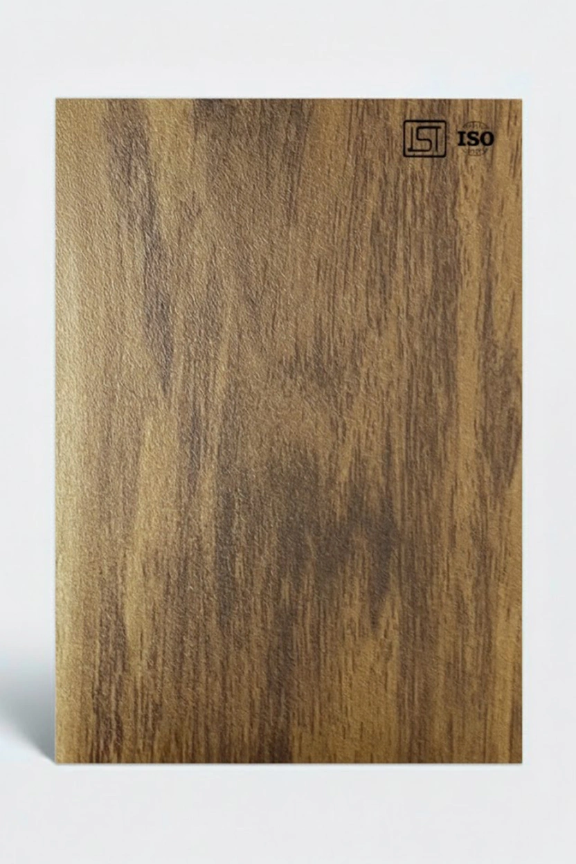 7139 SF | Sap Walnut, Light Golden Teak Suede Finish Wooden Decorative Laminate - Image 2