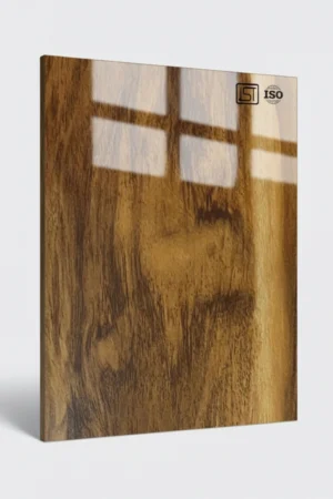 7139 SG | SAP Walnut, Light Golden Teak High Gloss Finish Wooden Decorative Laminate