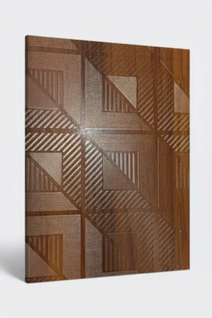 7144 YY | Dark Warren Walnut, Natural Teak Shiny Matte Finish Patterned Wooden Decorative Laminate