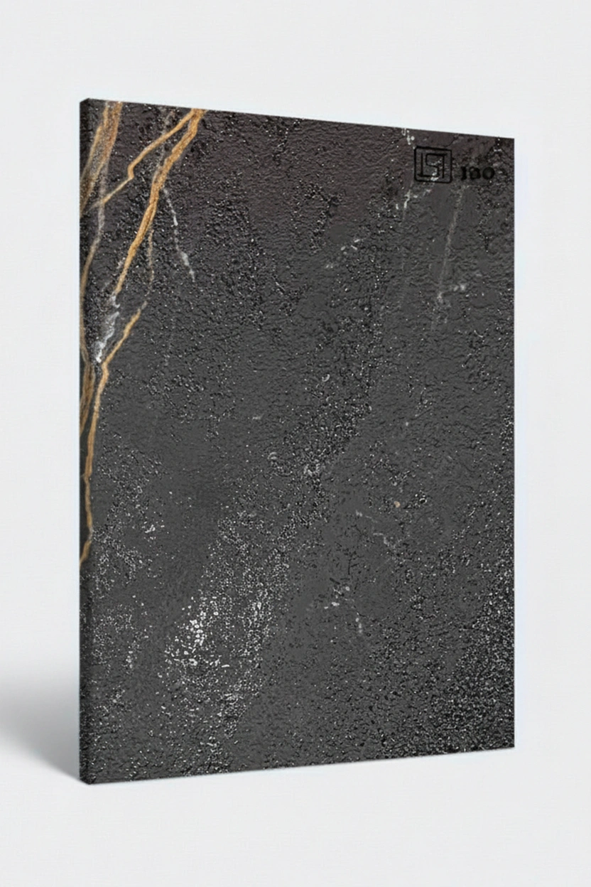 7152 ET | Black Elton Marble, Jet Black Matte Finish Marble Decorative Laminate