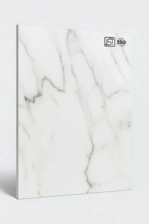 7180 ZS | Torano, Prestine White Matte Finish Fluted Marble Decorative Laminate