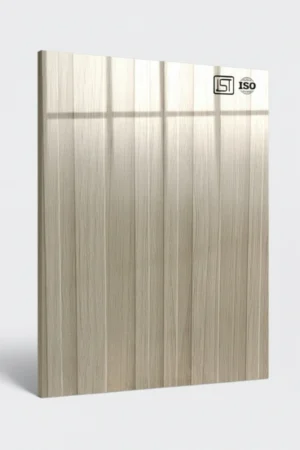 7181 SG | Light Walnut Louver, Light Ash Grey High Gloss Finish Patterned Wooden Decorative Laminate