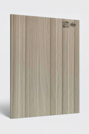 7181 ZS | Light Walnut Louver, Light Ash Grey Matte Finish Fluted Wooden Decorative Laminate