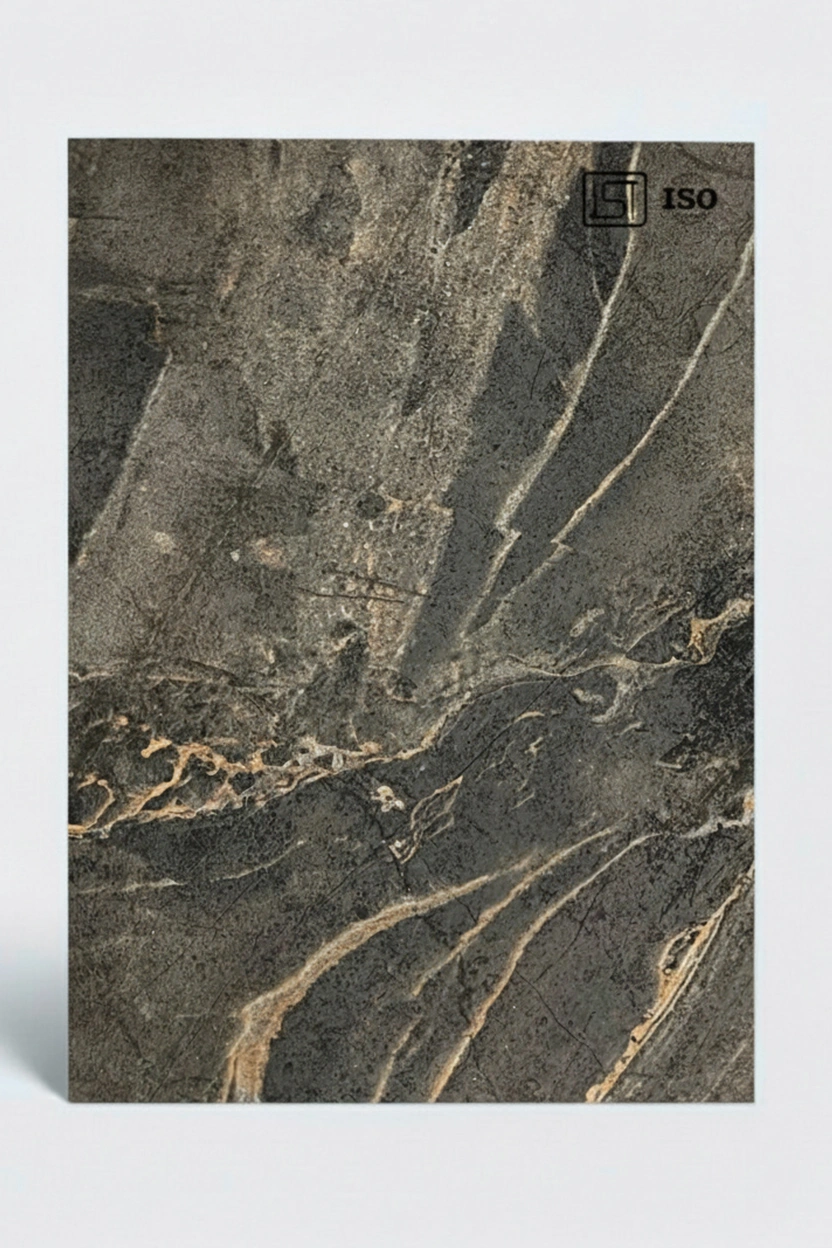 7197 MO | Dark luxe Marble, Cosmic Black Matte Finish Marble Decorative Laminate - Image 2