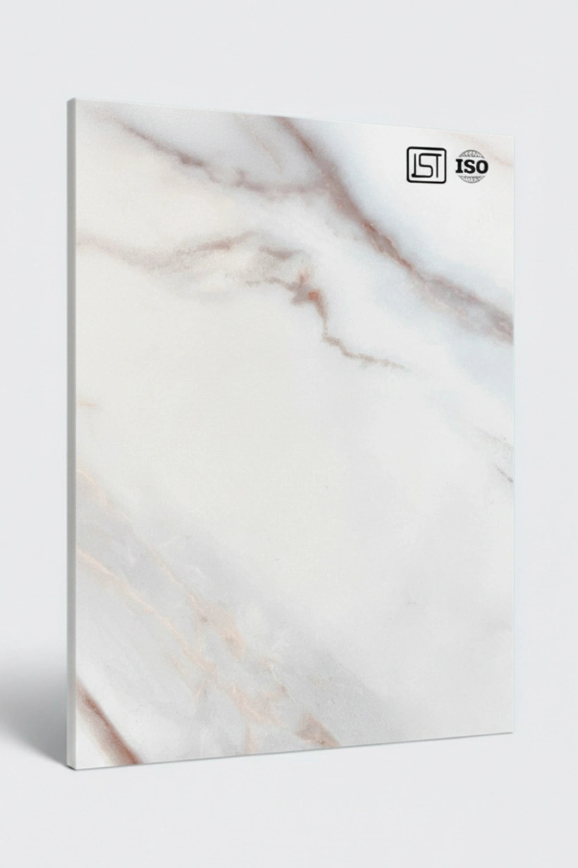 7198 LR | White Slope Marble, Off-White Silky Matte Finish Marble Decorative Laminate