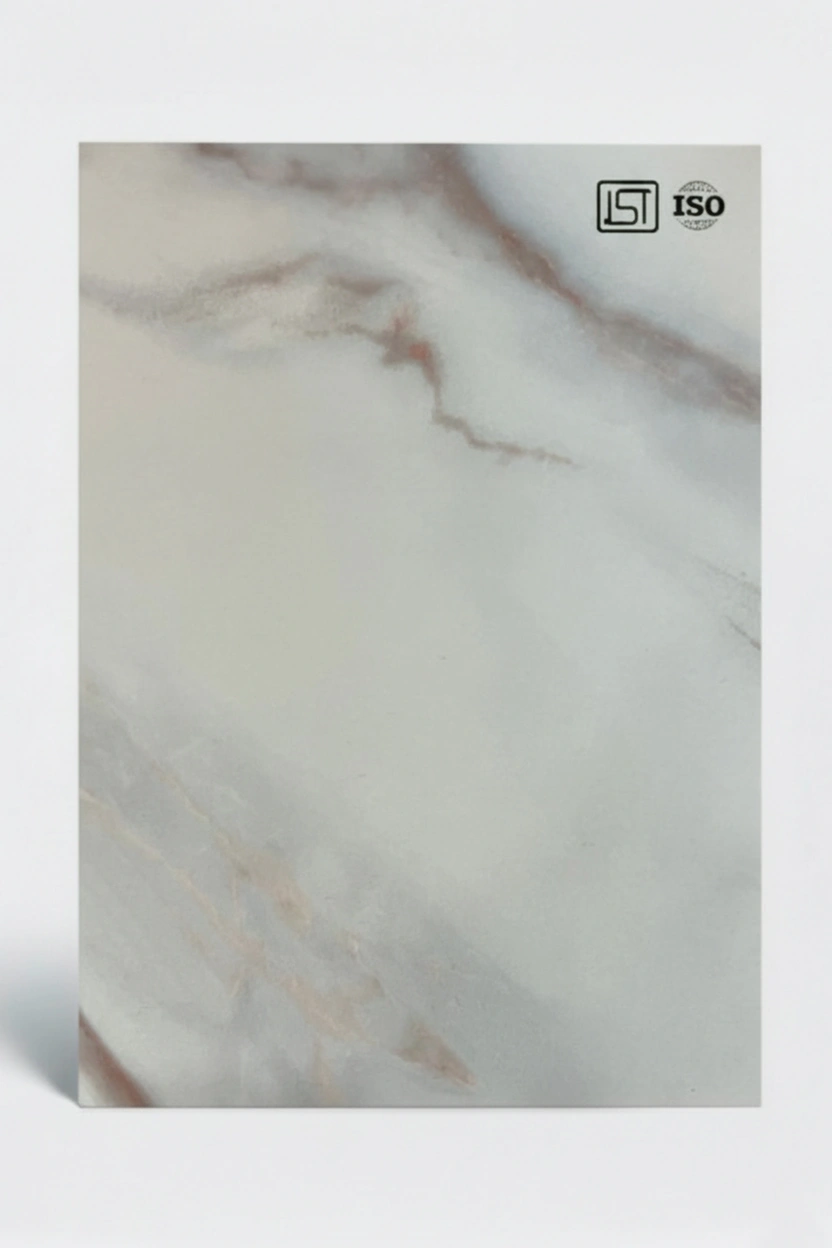 7198 LR | White Slope Marble, Off-White Silky Matte Finish Marble Decorative Laminate - Image 2