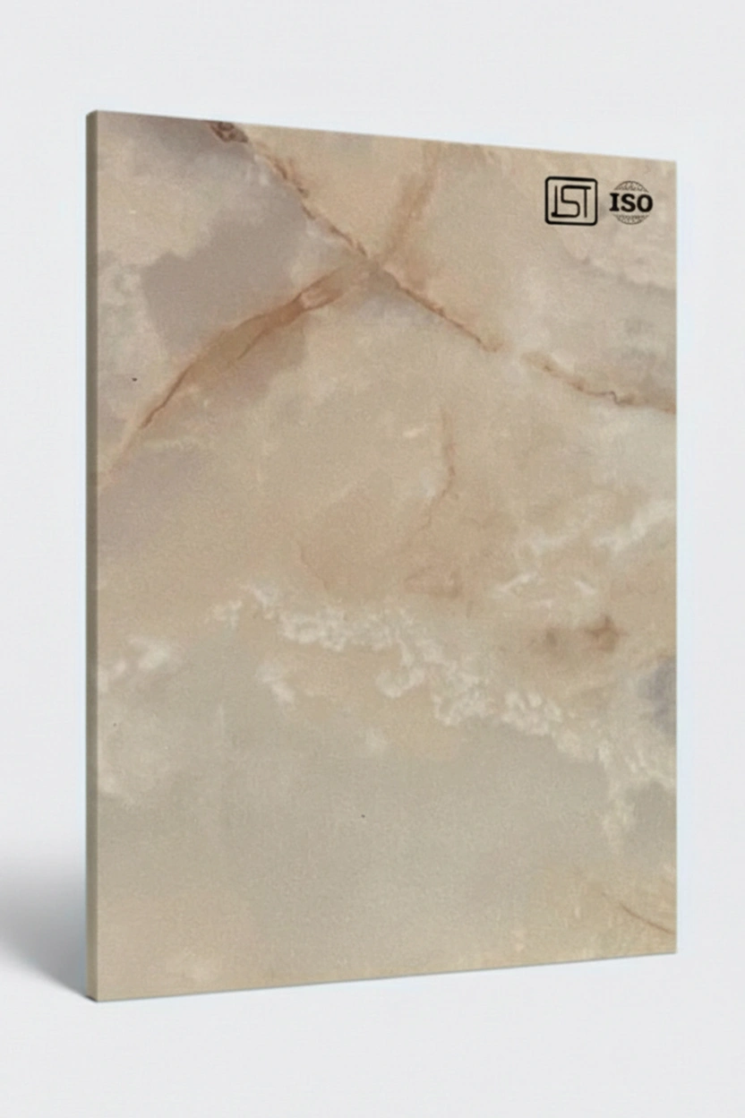 7199 LR | Crema Marfil Marble, Cloud Grey Silky Matte Finish Marble Decorative Laminate