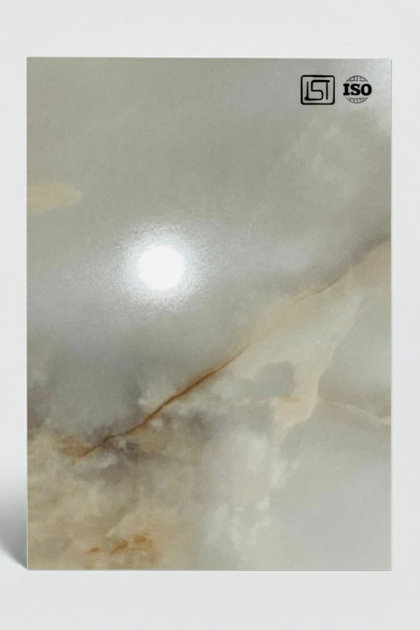 7199 SG | Crema Marfil Marble, Cloud Grey High Gloss Finish Marble Decorative Laminate - Image 2
