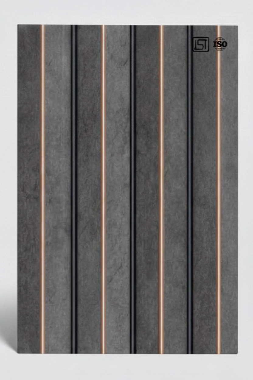 8103 (2) | Charcoal Grey Matt Finish Fluted Wooden Louver Panel - Image 2