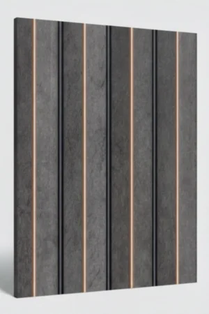 8103 (2) | Charcoal Grey Matt Finish Fluted Wooden Louver Panel