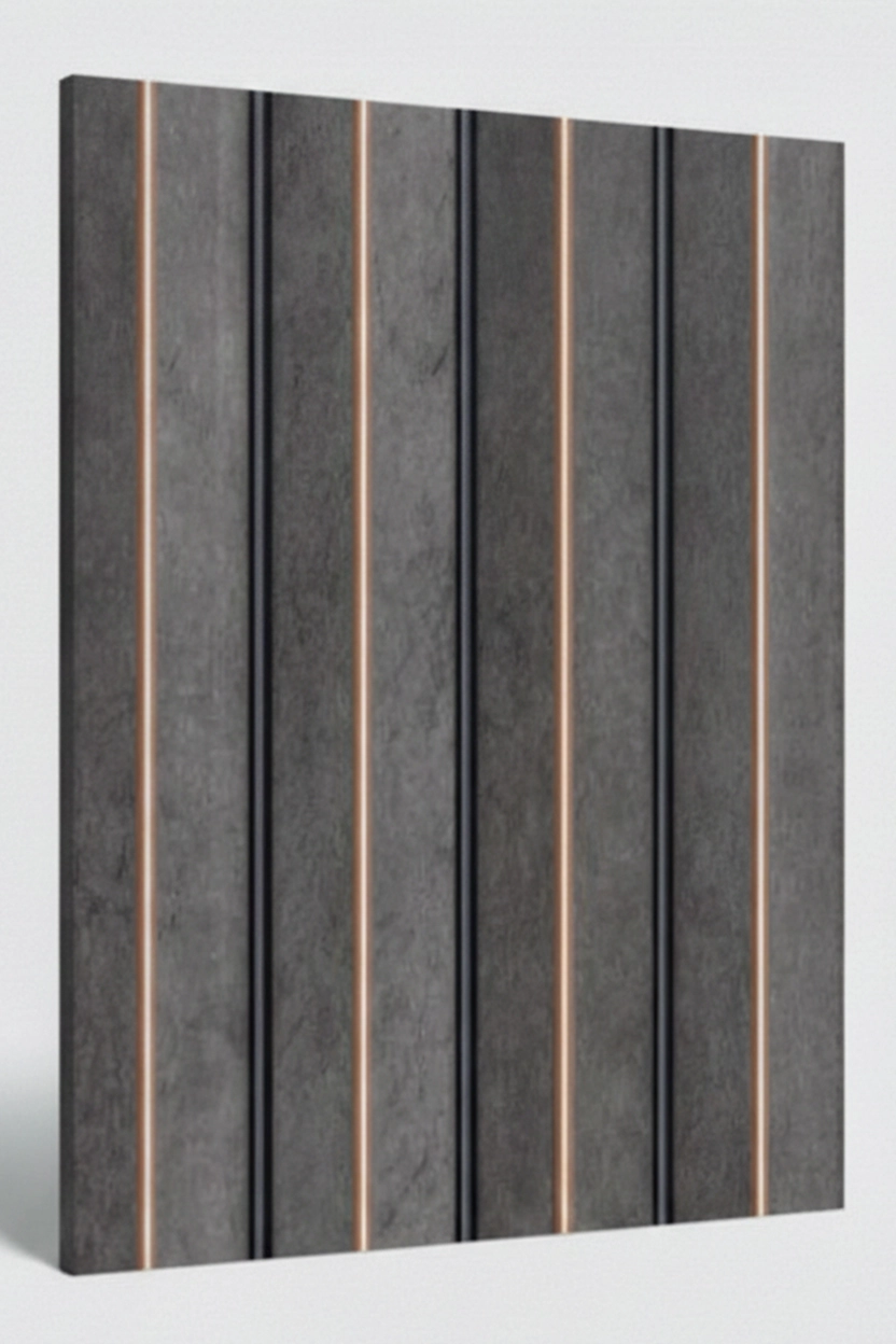 8103 (2) | Charcoal Grey Matt Finish Fluted Wooden Louver Panel