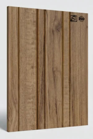 8111 (2) | Natural Teakwood Matt Finish Fluted Wooden Louver Panel