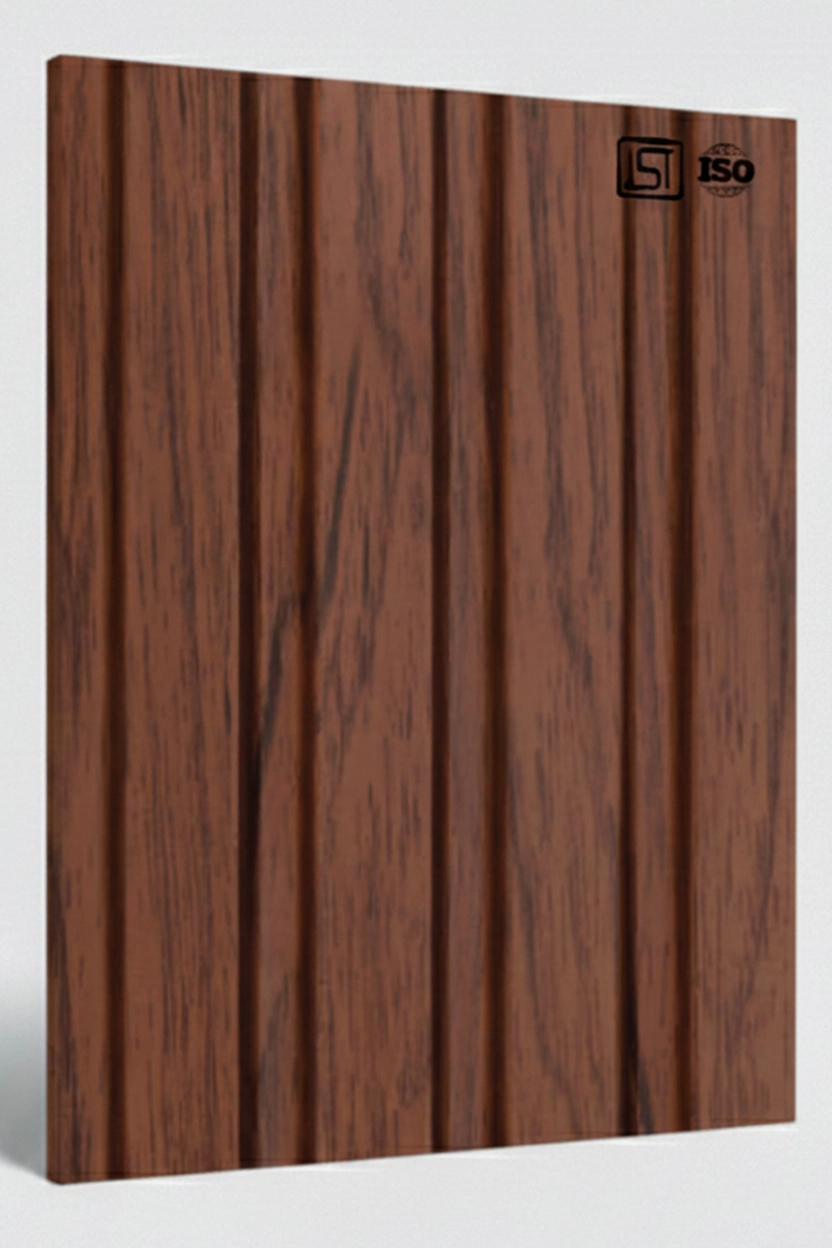 8123 | Dark Walnut Matt Finish Fluted Wooden Louver Panel