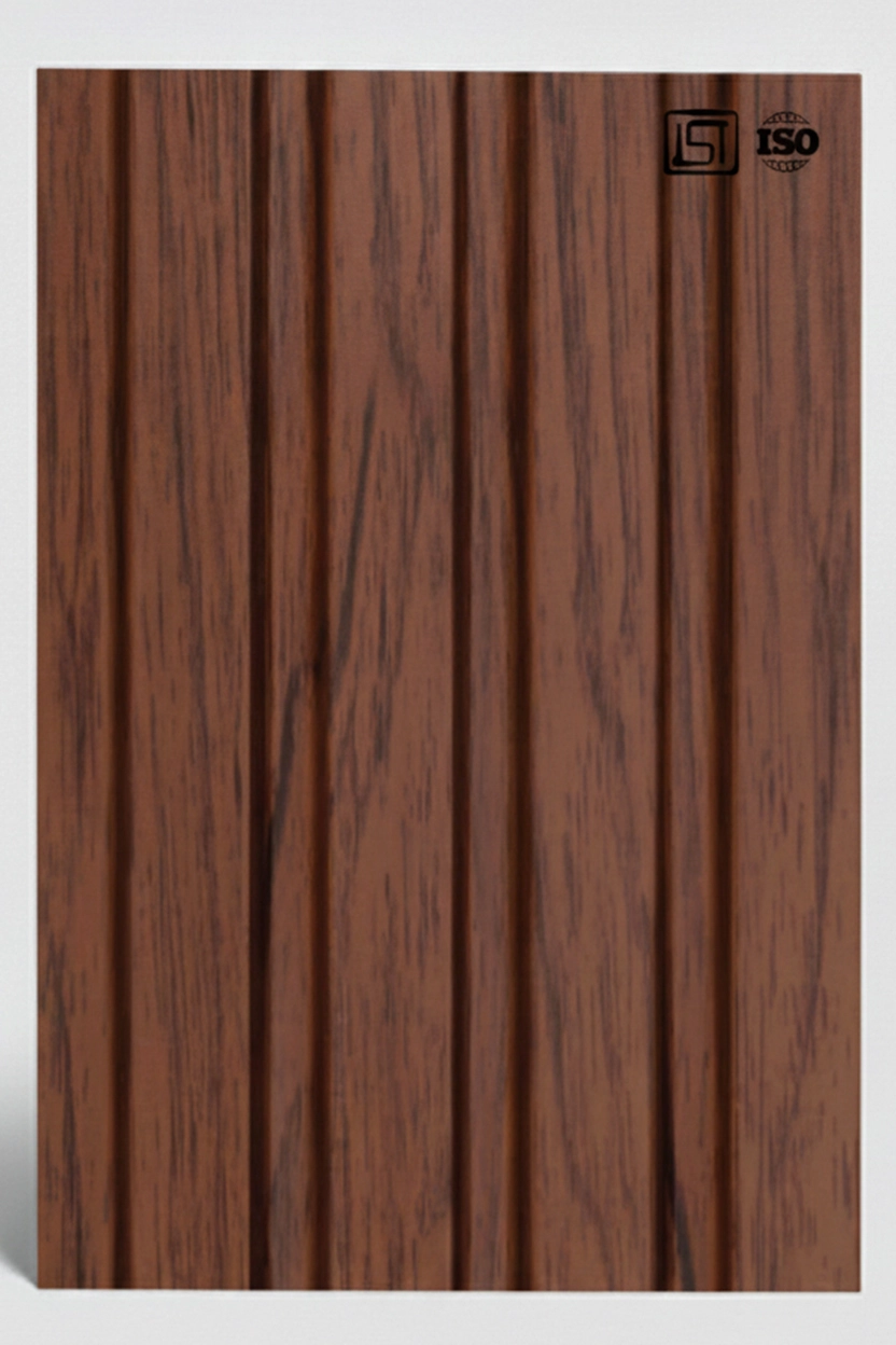 8123 | Dark Walnut Matt Finish Fluted Wooden Louver Panel - Image 2