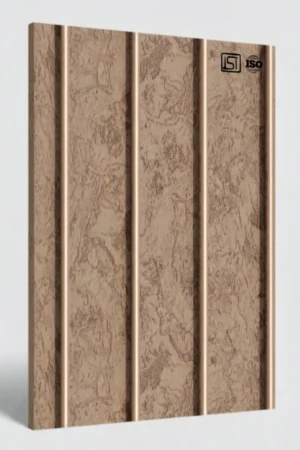 8142 (2) | Beige Brown Matt Finish Fluted Wooden Louver Panel