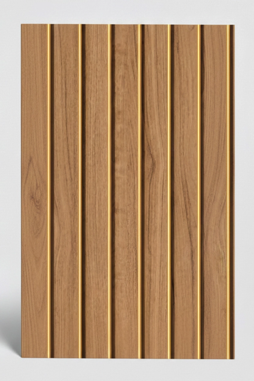 8143 | Natural Oak Matt Finish Fluted Wooden Louver Panel - Image 2