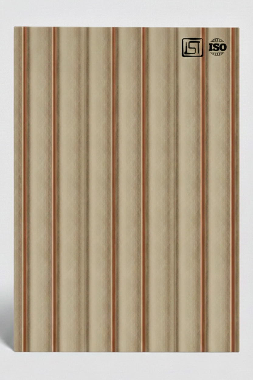 8153 | Cream Teakwood Matt Finish Fluted Wooden Louver Panel - Image 2