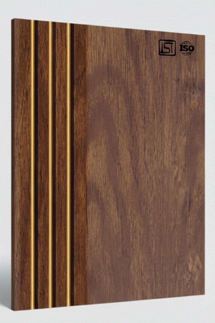 8161 (2) | Dark Walnut Matt Finish Fluted Wooden Louver Panel