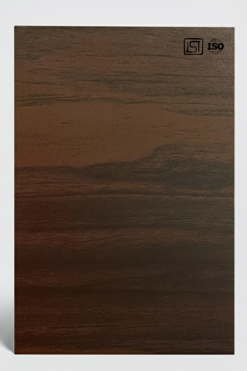 B 7061 | Smoke Walnut, Chocolate Teak Brown Silky Matte Finish, Wooden Liner Laminate - Image 2