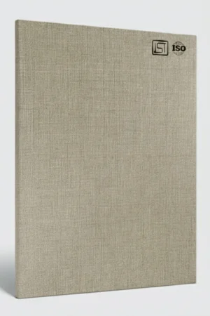 B 7163 | Light Linen Fabric, Linen Grey Silky Matte Finish, Fabric Liner Laminate