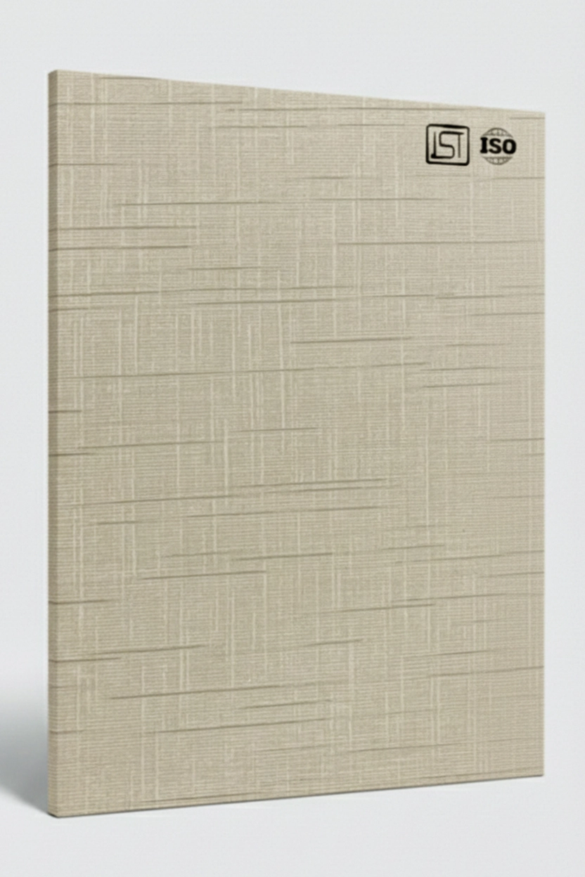 B 7165 | Light Cambric, Pistachio Greige Silky Matte Finish, Fabric Liner Laminate