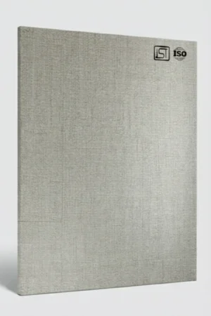 B 7173 | Ivory Stitch Denim, Light Grey Silky Matte Finish, Fabric Liner Laminate