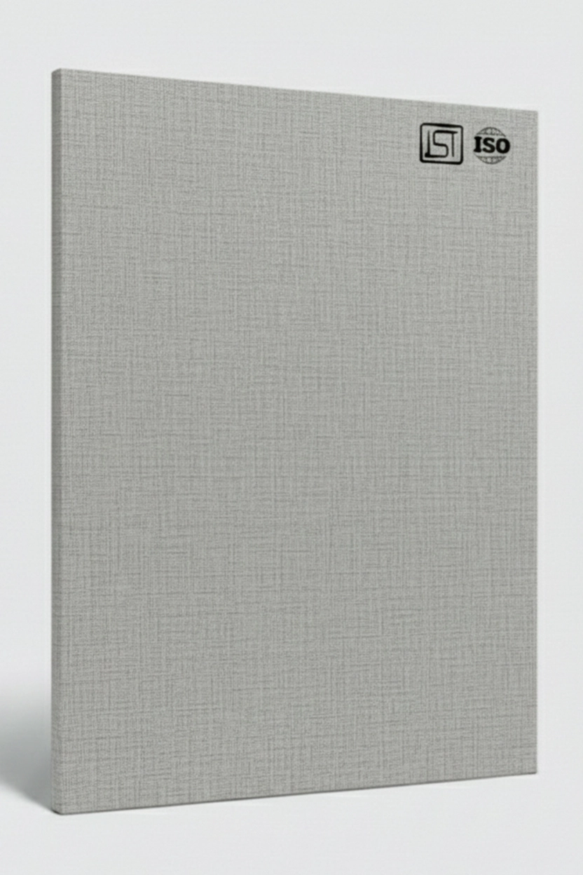 B 7177 | White Jute, Light Mint Silky Matte Finish, Fabric Liner Laminate