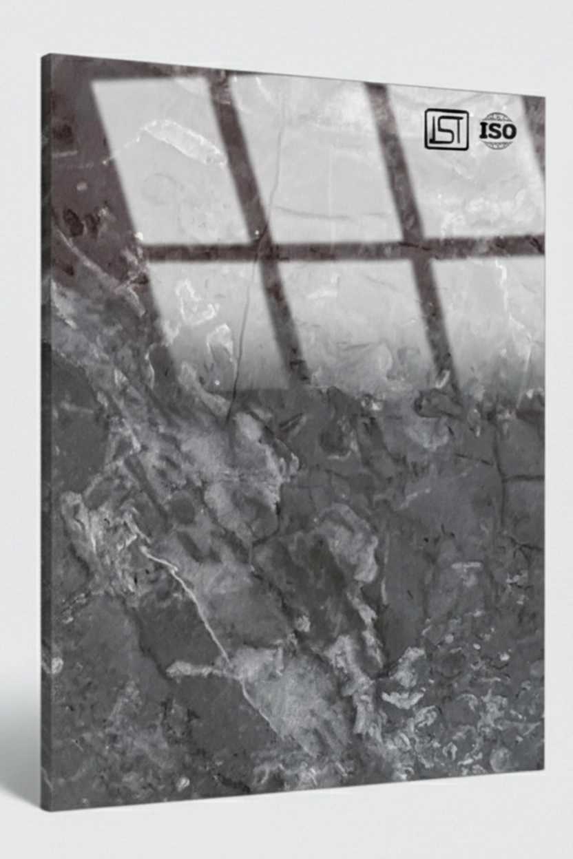 B 7214 | Grey Marble, Grey Marble High Gloss Finish, Liner Laminate