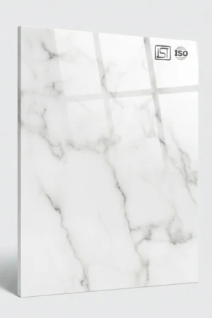 B 7217 | Hill Marble, Snow White High Gloss Finish, Marble Liner Laminate