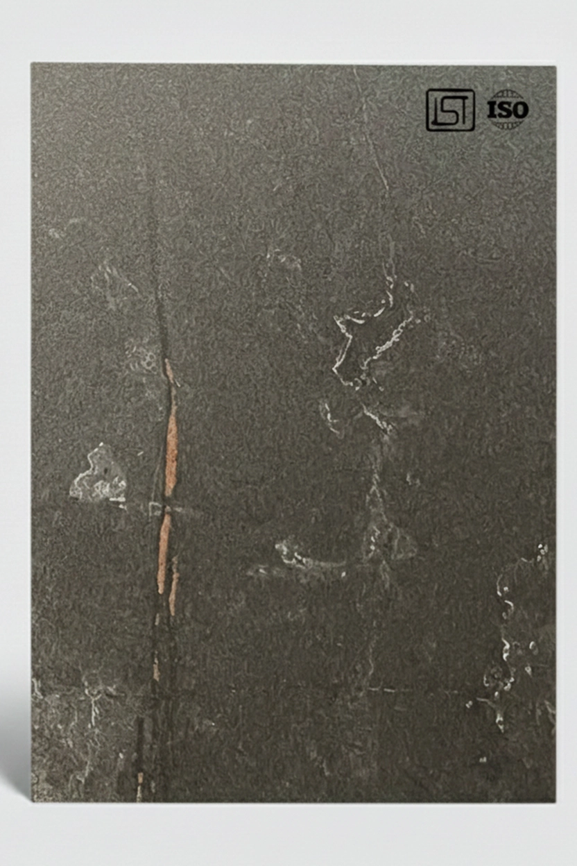 B 7218 (2) | New Caspio Marble Dark, Rusty Copper Black Matte Finish, Marble Liner Laminate - Image 2
