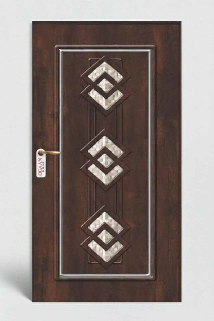 MDG 04 | Wenge Brown Matte Finish Antique Design Digital Door Skin Laminate - Image 2