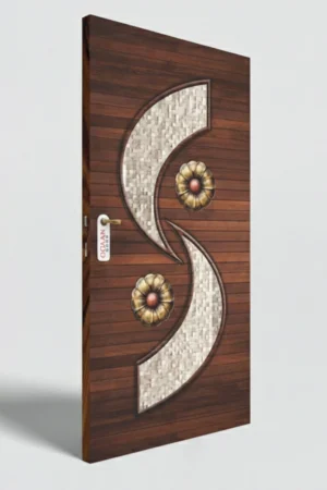 MDG 13 | Dark Brown Walnut Matt Finish Digital Door Skin Laminate