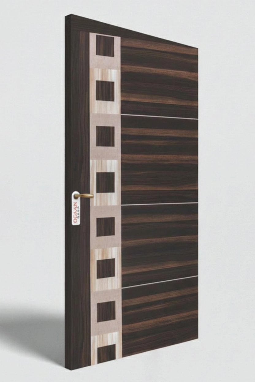 MPD 432 | Dark Brown Teakwood Matt Finish Premium Wooden Decorative Door Skin Laminate