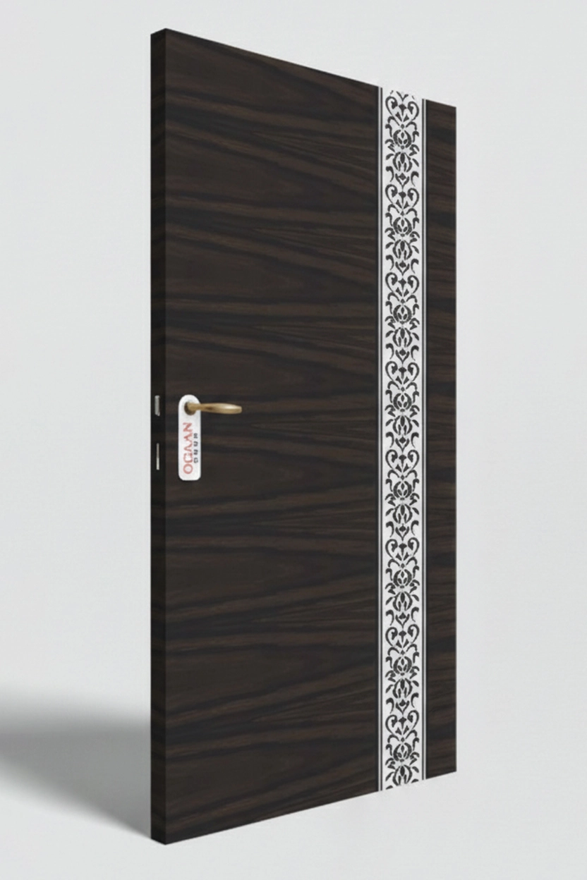 MPD 447 (2) | Dark Walnut, Premium Wooden Decorative Door Skin Laminate with Matt Finish