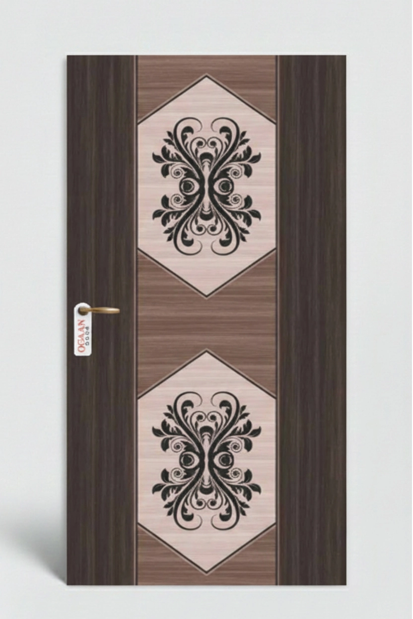 MPD 448 | Dual Tone Wenge and Dark Brown Matt Finish Premium Wooden Decorative Door Skin Laminate - Image 2