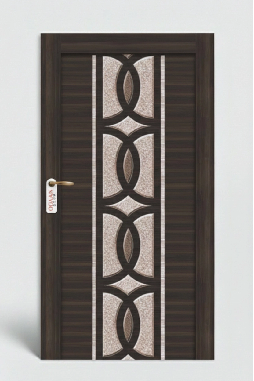 MPD 450 | Wenge Brown Matte Finish Mirror Inspired Design Digital Door Skin Laminate - Image 2