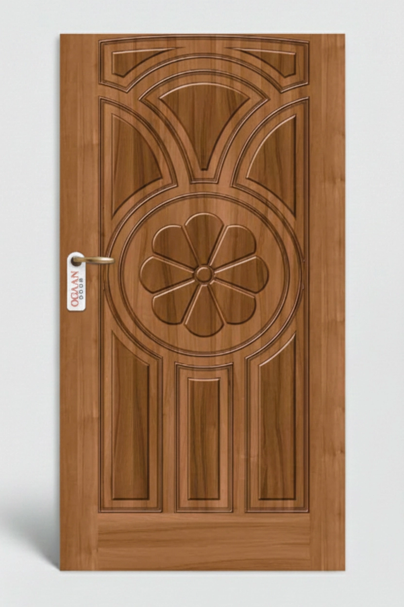 MPD 491| Natural Teakwood Matte Finish, Unique Design Digital Door Skin Laminate - Image 2