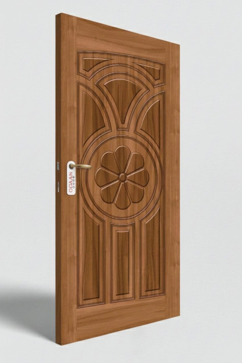 MPD 491| Natural Teakwood Matte Finish, Unique Design Digital Door Skin Laminate