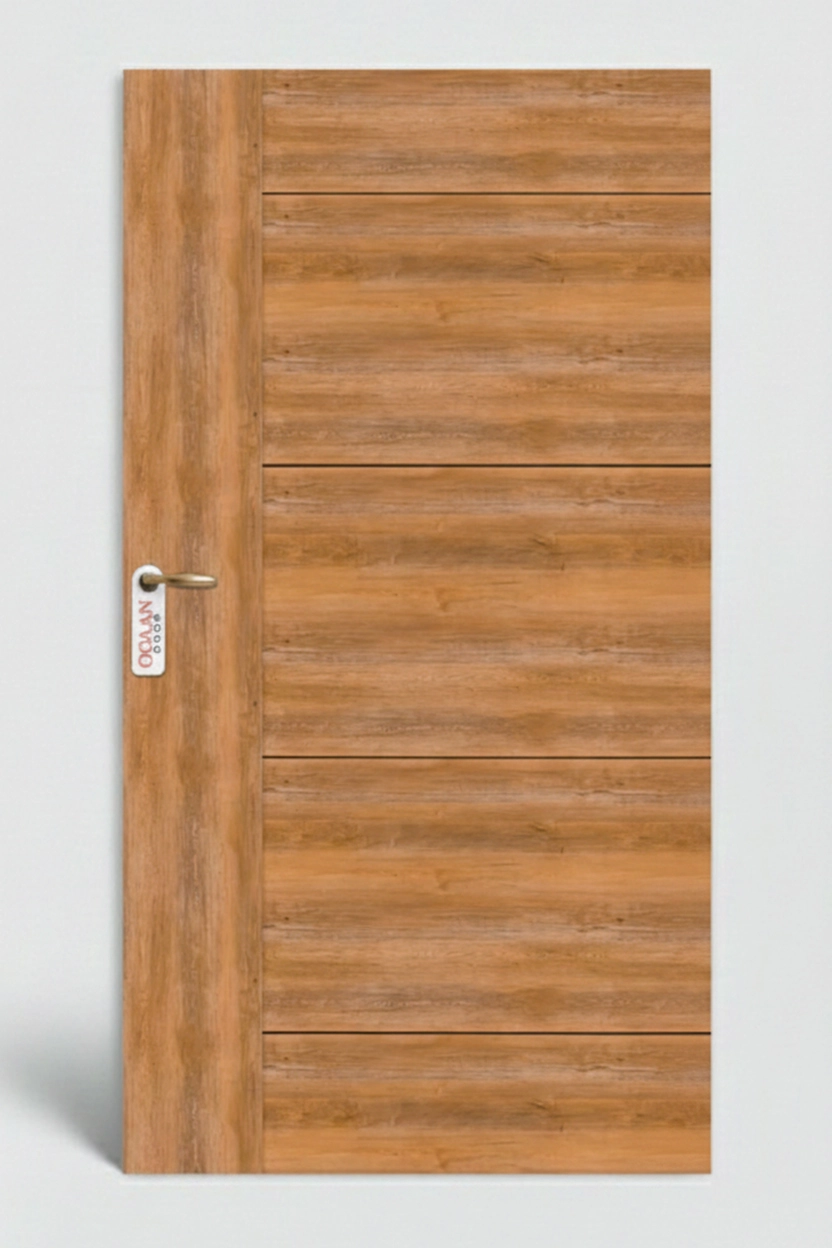 MPD 495 | Natural Golden Teakwood Matte Finish Wooden Digital Door Skin Laminate - Image 2