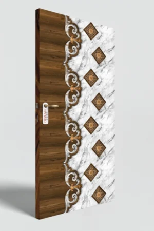 MPD 498 | Dark Brown Matt Finish Premium Wooden Door Skin Laminate