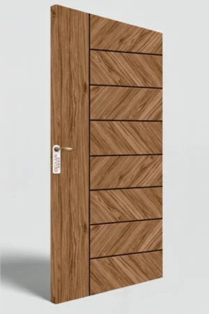 MPD 500 | Natural Beige Teakwood Matt Finish Premium Wooden Door Skin Laminate