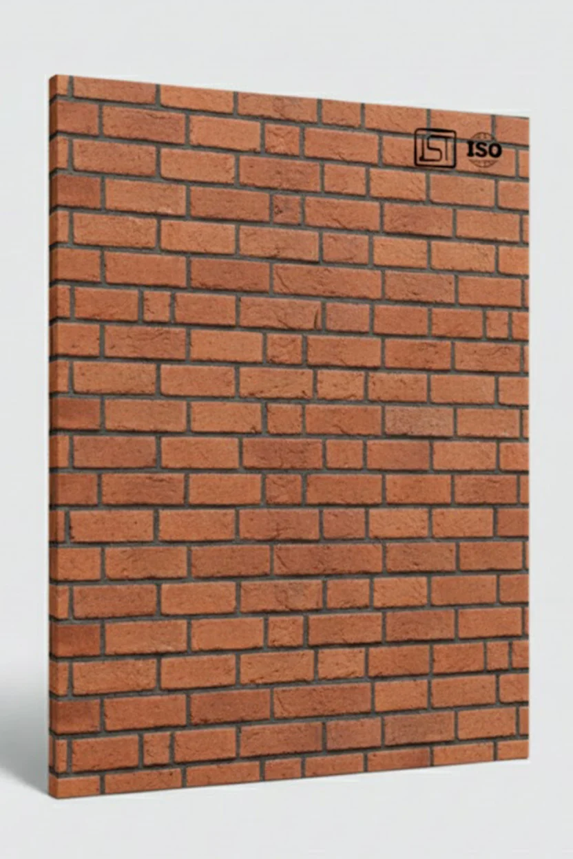 OD 02 | Dark Reddish Brown, Brick Like Design High Gloss Finish Printed Decorative Digital Laminate