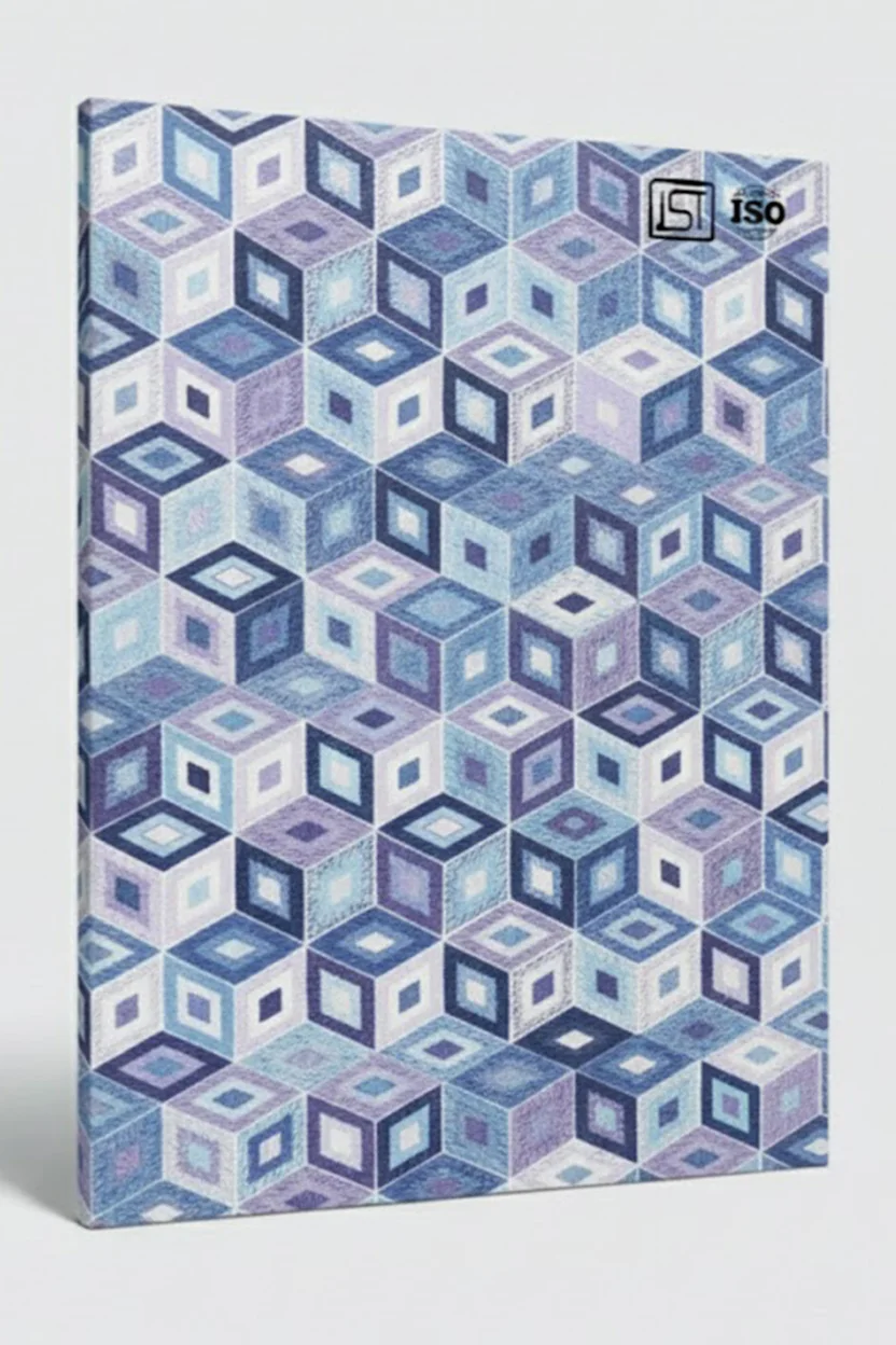 OD 04 | Light Blue, Geometric Design High Gloss Finish Printed Decorative Digital Laminate