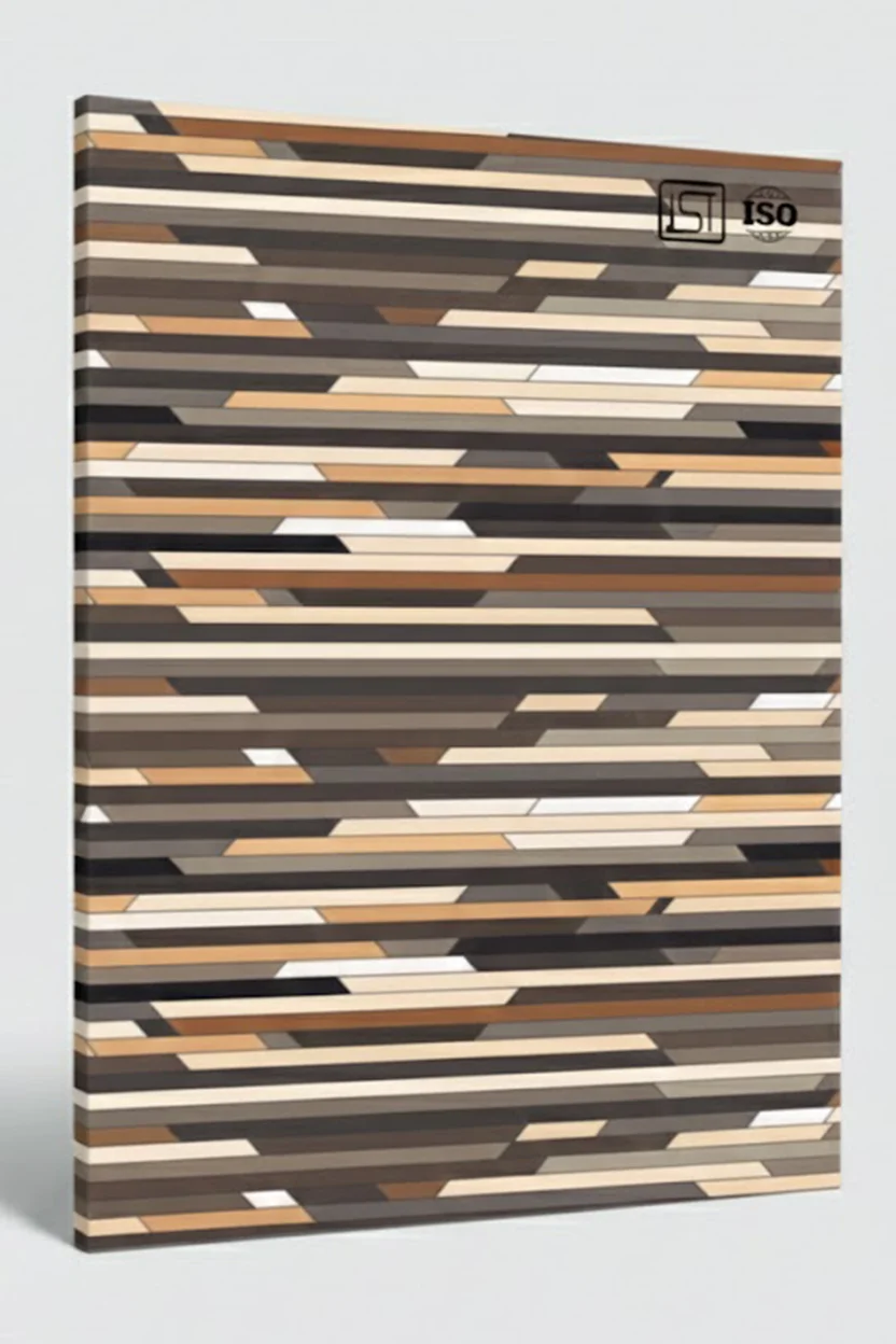 OD 13 | Multicolored Geometric Design, Horizontal Mosaic Pattern in High-Gloss Finish, Printed Decorative Digital Laminate