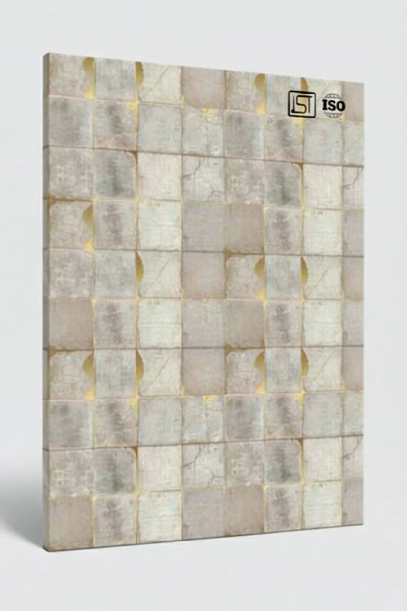 OD 17 | Light Grey, Modern Marble Like Tile Design High Gloss Finish Printed Decorative Digital Laminate