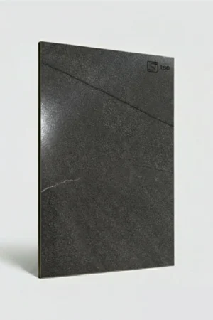 Slate-effect laminate sheet in dark grey with a natural stone-inspired surface