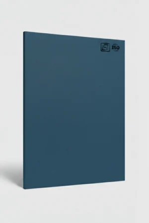 Petrol blue matte laminate with fine texture by Ogaan Laminates