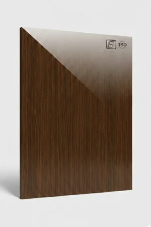 7255 SG | Ridge Line, Dark Walnut Brown High Gloss Finish Wooden Decorative Laminate